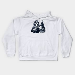 Beagle Playing Violin Christmas Kids Hoodie